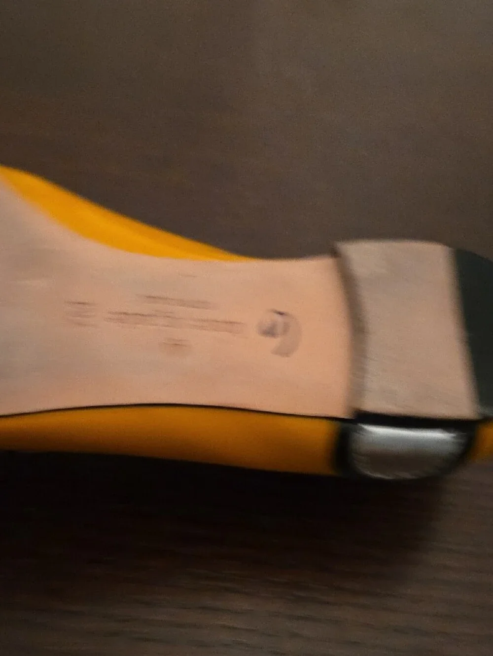 kate spade Yellow & White 'TAXI' Pointed Toe Flats with Check Trim